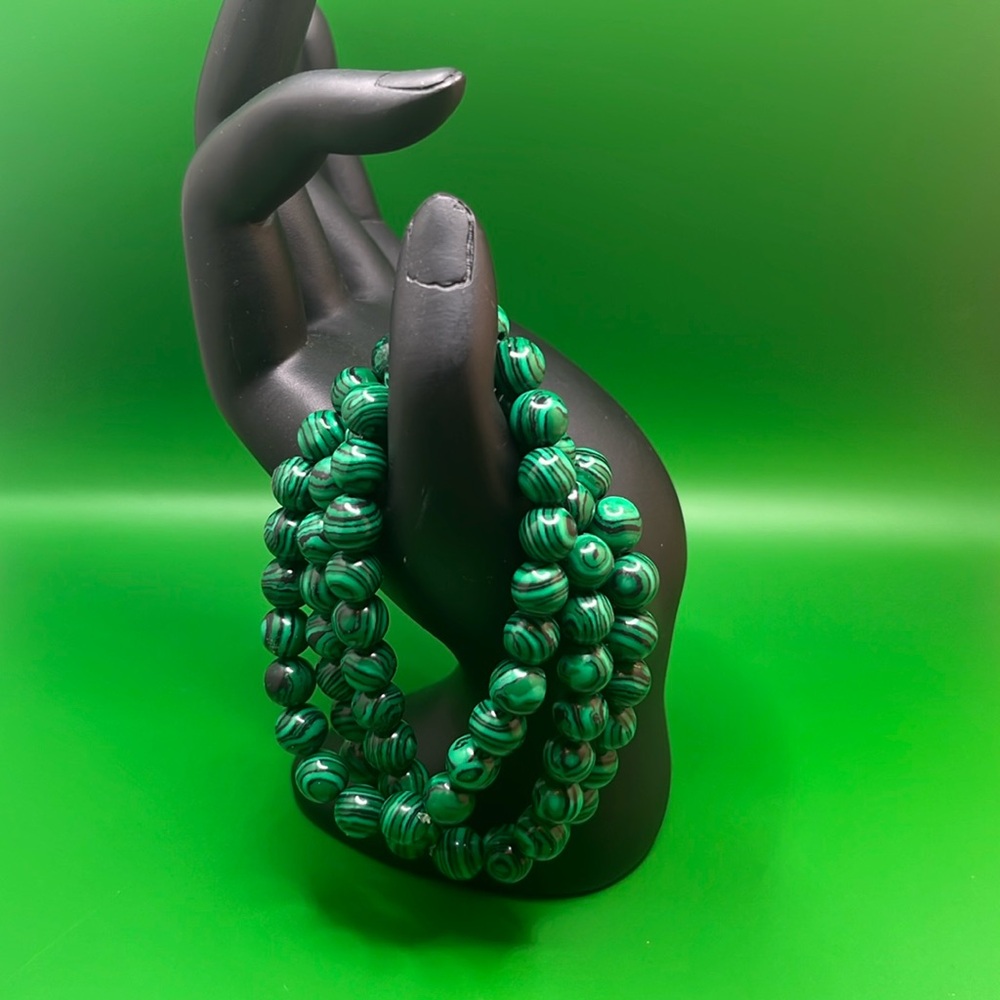 Malachite Bracelet 7” 💚 8mm beads